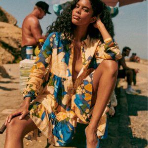 Sézane x Farm Rio NWT Hilma Dress in Floral Mandacaru Size 40/US 8